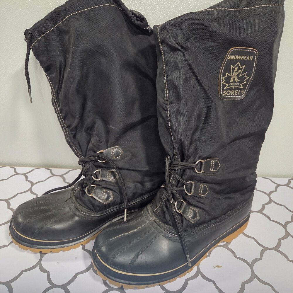 Sorel Snow Boots Snowbear Kaufman Canada Wool Insulation Waterproof Warm Size 10